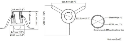 Kamerë IP Hikvision DS-2CD2E43G2-U, 4MP, 2.8mm, e bardhë
