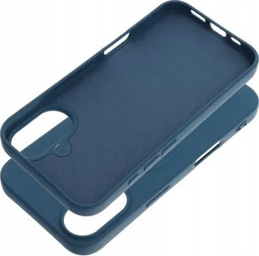 Kapak silikoni MagSafe për iPhone 16, vrimë e madhe, blu
