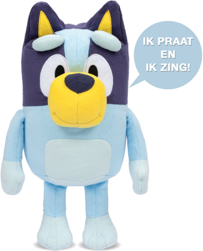 Плишана играчка Bluey Moose Toys Talking Plush, со звук, за деца, шарена