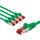 Kabllo rrjeti Goobay Patch Cable CAT6, S/FTP, 3m, set 5 copë, jeshile