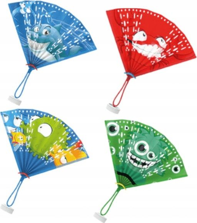 Lodër flluska sapuni Cobi Fanorama, ventilator palosës, set me lëng flluskash, shumëngjyrëshe