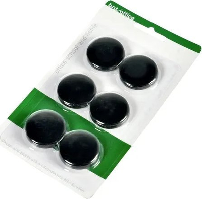 Magnetë BNT Black Magnet, Ø30mm, set 6 copë, të zinj