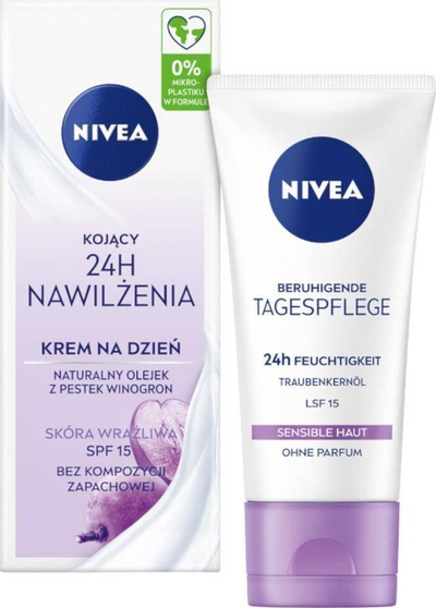 Krem ditor Nivea Soothing Day Cream, për lëkurë të ndjeshme, SPF 15, 50ml