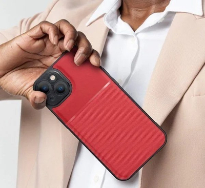 Mbrojtëse telefoni Forcell Noble për Samsung Galaxy A53 5G, e butë, e kuqe
