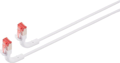 Кабел мрежен Lanview LV-6AFTP-FLEX-ANG-10W, Cat6A, флексибилен агол, бел