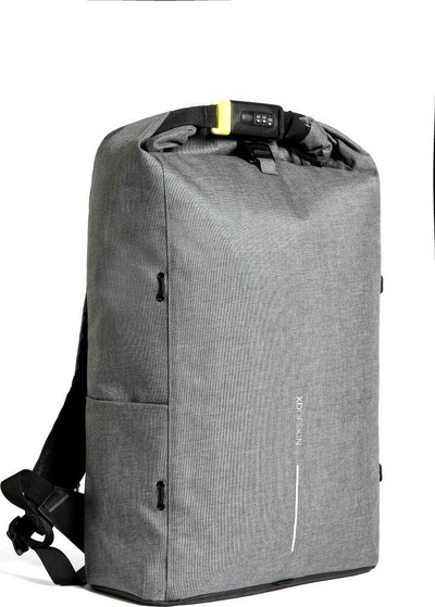 Çantë shpine XD Design Urban Lite, anti vjedhje, me bravë kombinimi, gri