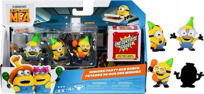 Set figurina Despicable Me 4 Party Bus Bunch, 4 mini figura, me ngjyra të ndryshme