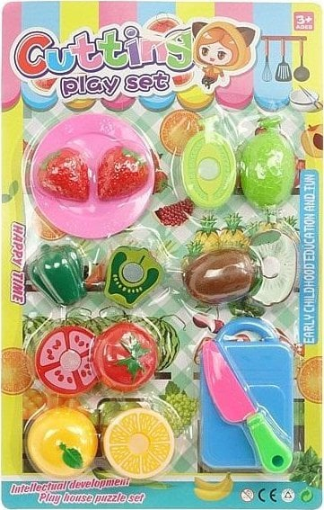 Set lodrash ADAR Fruits and Vegetables, fruta dhe perime prerëse, dërrasë prerjeje