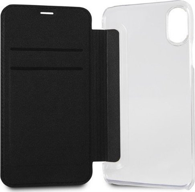 Këllëf telefoni Karl Lagerfeld Valentine për iPhone X / XS, me kapak, i kuq me shkëlqim
