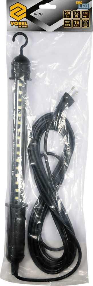 Lampë punëtorie Vorel 82699, LED 3.2W, 280 lm, e zezë
