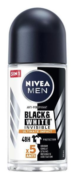 Deodorant Nivea Men Roll-on, Invisible Ultimate Impact, 50 ml
