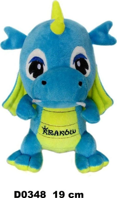 Lodër pelushi Sunday Kraków Dragon, 19 cm, blu verdhë
