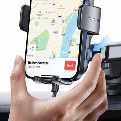 Mbajtëse makine me karikues wireless Usams CD229, 15W, universale, e zezë