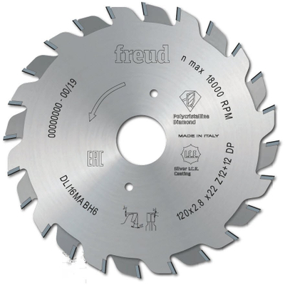 Teh prerës Freud Standard Expandable Diamond Polycri, Ø120mm, Z12+12, ngjyrë metal
