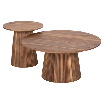 Set Rajjeh 2 tavolina kafe rrumbullakët Φ50&Φ60cm (HM11943)