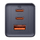 Karikues muri Baseus GaN5 2x USB-C + USB, 65W + kabllo 1m (gri)