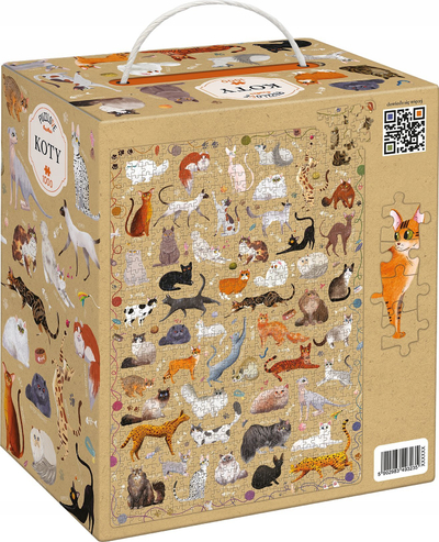 Puzzle Czuczu Puzzlove Cats, 1000 pjesë, 48 x 68 cm, shumëngjyrësh
