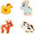 Puzzle druri Janod Farm Animals, 4 puzzle, 2 deri 5 pjesë, shumëngjyrëshe