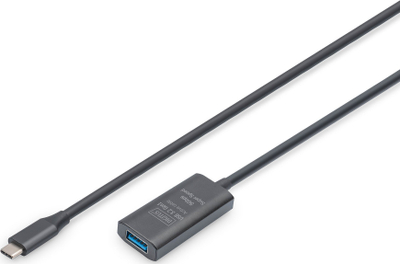 Kabllo zgjatues aktiv Digitus USB 3.2 Gen1, USB C në USB A, 5 m, i zi