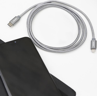 Kabllo USB Kanex USB C në Lightning, 1.2m, Power Delivery, argjendtë