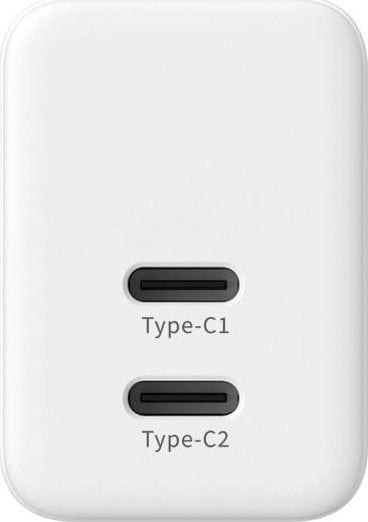 Karikues muri Crong Ultra Compact GaN, 35W PD 3.0, 2x USB C, i bardhë