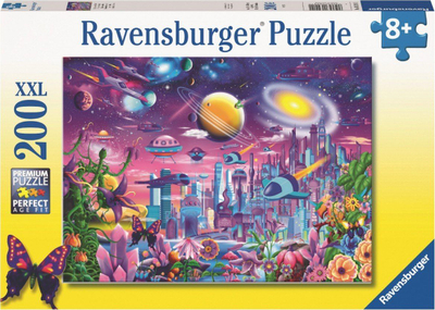 Puzzle Ravensburger Cosmic City, 200 copa, XXL, shumëngjyrësh