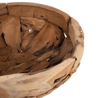 Tavolinë e rrumbullakët për kafe rrënjë teak Φ100×43.5 cm (HM4279)