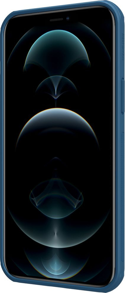 Maskë mbrojtëse Nillkin Super Frosted Shield për iPhone 13 Pro Max, me qëndrim, blu