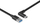 Kabllo USB LINDY 1m USB 3.2 Type A në Type C, kënd 90°, e zezë