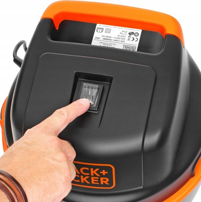Правосмукалка електрична Holzmann BXVC15PE, 15L, црна/портокалова
