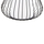 Llambë e varur tavani metalike me kapak 33x141cm (HM4074), zezë