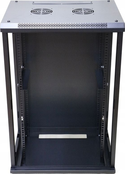 Kabinë muri rack Extralink 19" 15U, derë xhami, gri