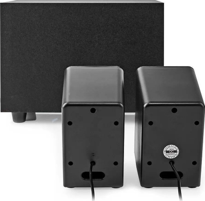Altoparlantë PC Nedis 2.1, 33W, lidhje 3.5mm USB, të zinj