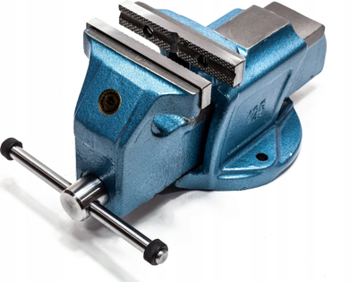 Mengene Bison Bial 1250 125, gozhdë 125 mm, gize e çelik, blu