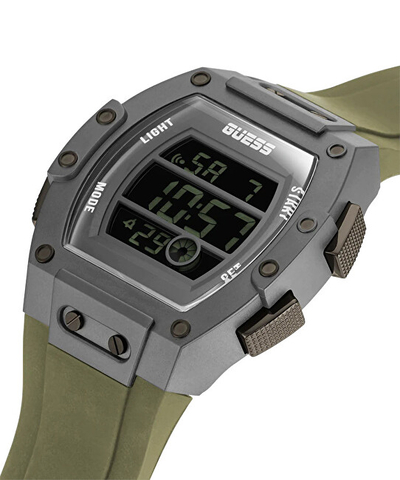 Orë dixhitale Guess Tonneau GW0340G3, e gjelbër