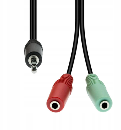 Аудио кабел ProXtend 4-пински во 2x 3-пински, 3.5 mm, црн