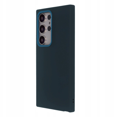 Маска за телефон Tecto Shield Satin Touch за Samsung Galaxy S24 Ultra, силиконска, против лизгање, темно сина