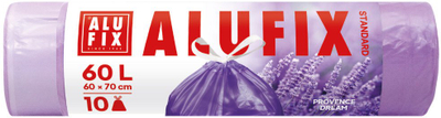 Кеси за ѓубре ALU FIX, 60L, со врвка, мирис на лаванда, виолетови