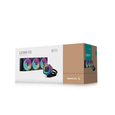 Ftohës uji CPU DeepCool LE360 V2, 360mm, ARGB, i zi
