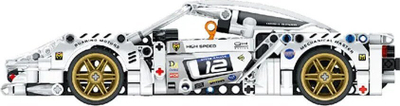 Set blloqe për ndërtim IM.Master Super Car, 437 copa, me funksion pull back, i bardhë