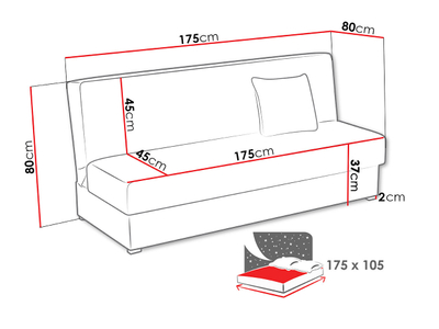Divan ADELA MINI SZTRUKS