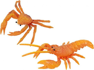Set lodrash detare LeanToys Sea Animals, 10 figura, elemente lëvizëse, shumëngjyrësh