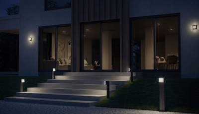 Aplike muri për jashtë STEINEL L 845 C, LED, kontroll me aplikacion, e zezë