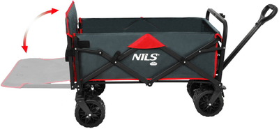 Kerrucë transporti NILS Camp NC1602, palosme, çelik, gri