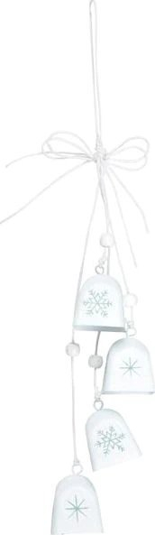 Varëse kambanash për dekore, 3.5 cm, gjatësi 37 cm, e bardhë