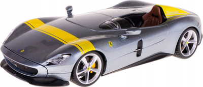 Maket veture Bburago Ferrari Monza SP1, shkalla 1:18, metal, gri me të verdhë