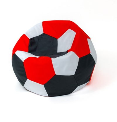 Qese ulëse UNKNOWN GO GIFT Beanbag Football, 60 x 50 x 60 cm, Oxford, e bardhë e zezë e kuqe