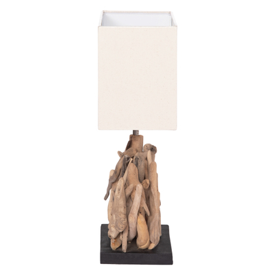 Lampë tavoline Twiggy HM4424, drejtkëndore, 35.5x15x47cm, kapak i bardhë
