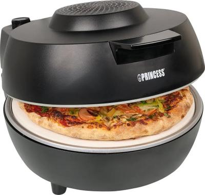 Furrë pice Princess Pro Pizza Oven, 1200W, gur qeramik, e zezë