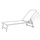 Shezllon pishine Ambiance metal, shpinore me rregullim, 185x57x31 cm, gri